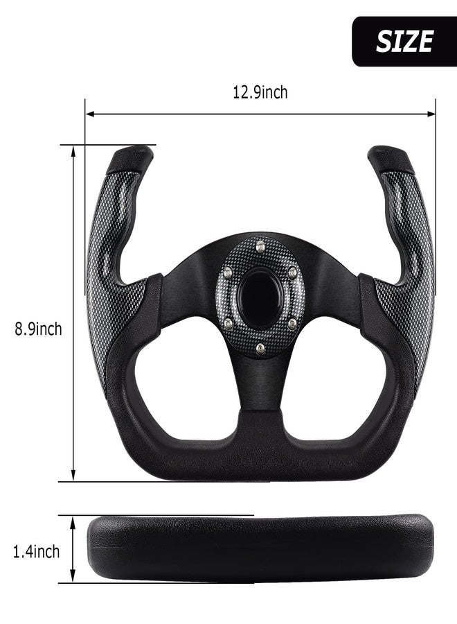 QYMOPAY Universal Racing Steering Wheel, 6 Bolt Anti-Slip Leather and Aluminum Gaming Wheel with Horn Button for Racing/Car Sim Driving/JDM Sports - Image 2